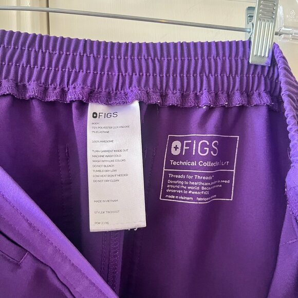 Figs HW Yola Skinny Scrub Pants/Purple/Large/Tall - Picture 7 of 7